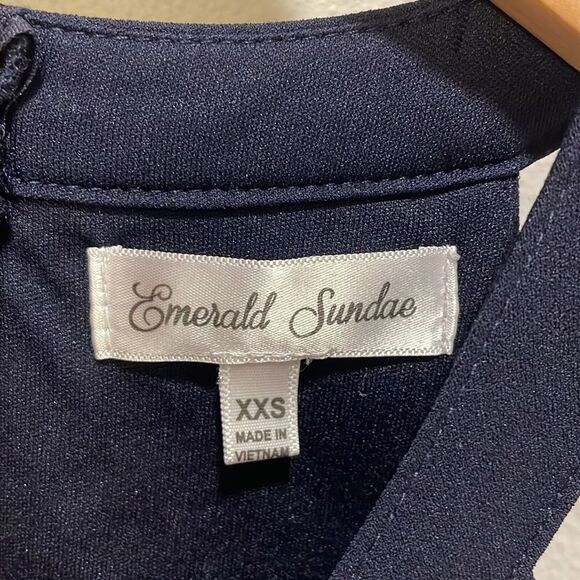 Emerald Sundae woman’s dark navy blue dress with embellished diamonds - Picture 8 of 16